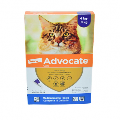 Advocate Antiparasitario Interno Y Externo Para Gatos Hasta 8Kg